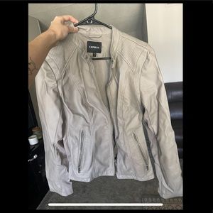danish/grey leather jacket